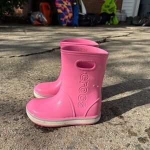 CROCS Vibrant Pink Kids' Boots Size 1